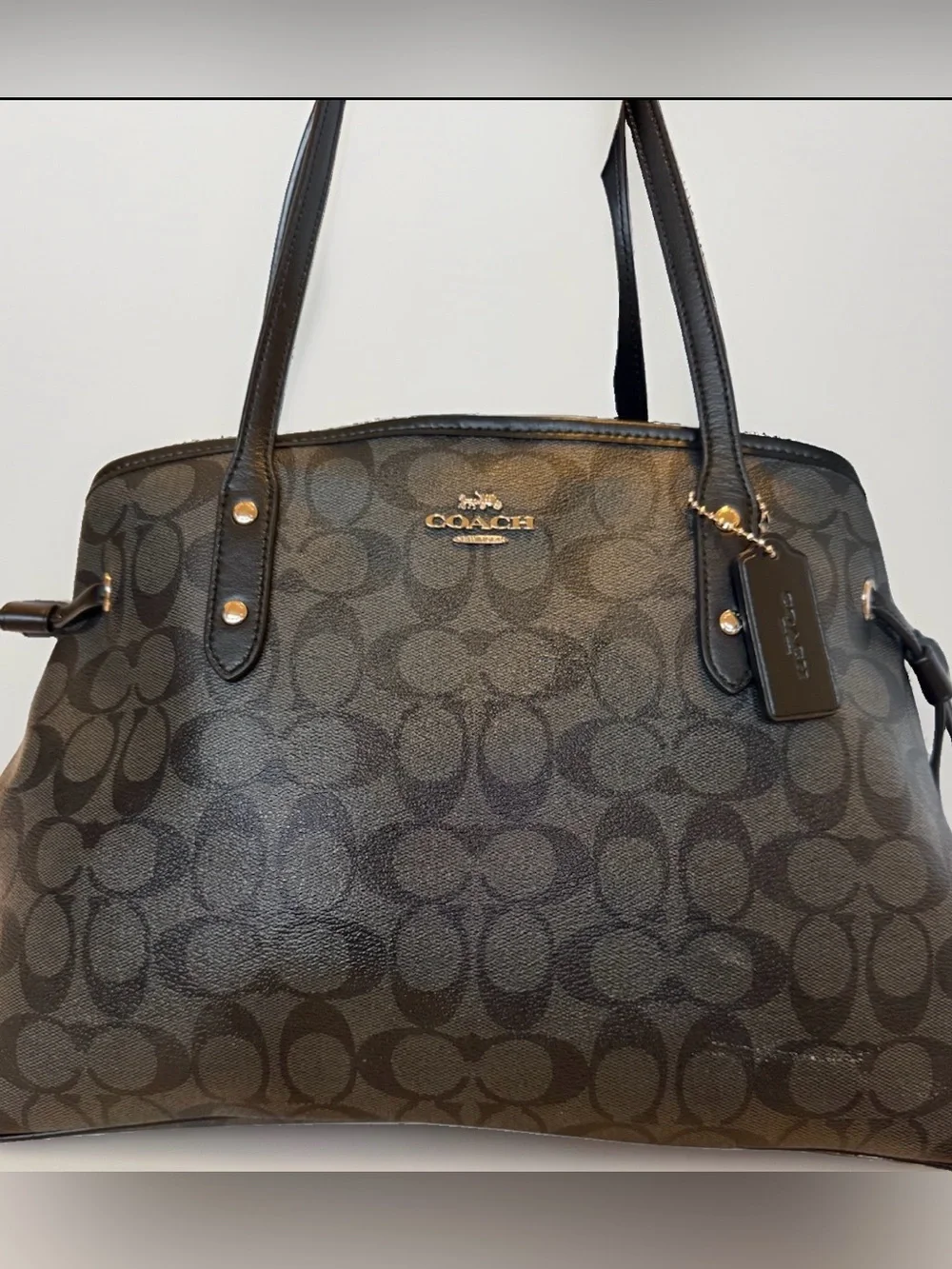 Coach Signature Drawstring Carryall Shoulder Bag (Style F57842)